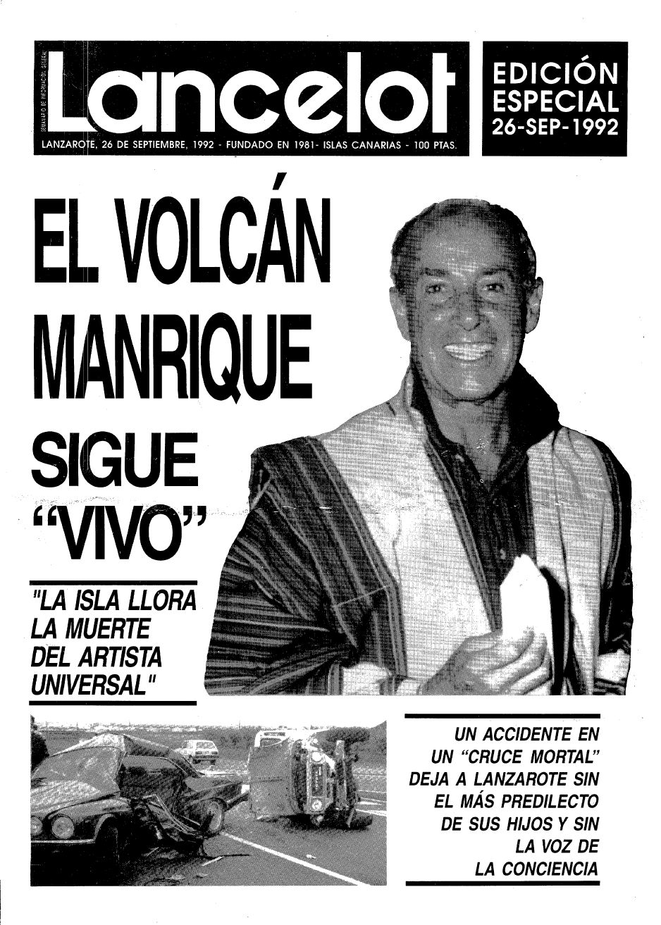 Edición especial del semanario Lancelot con motivo de la muerte de César Manrique
