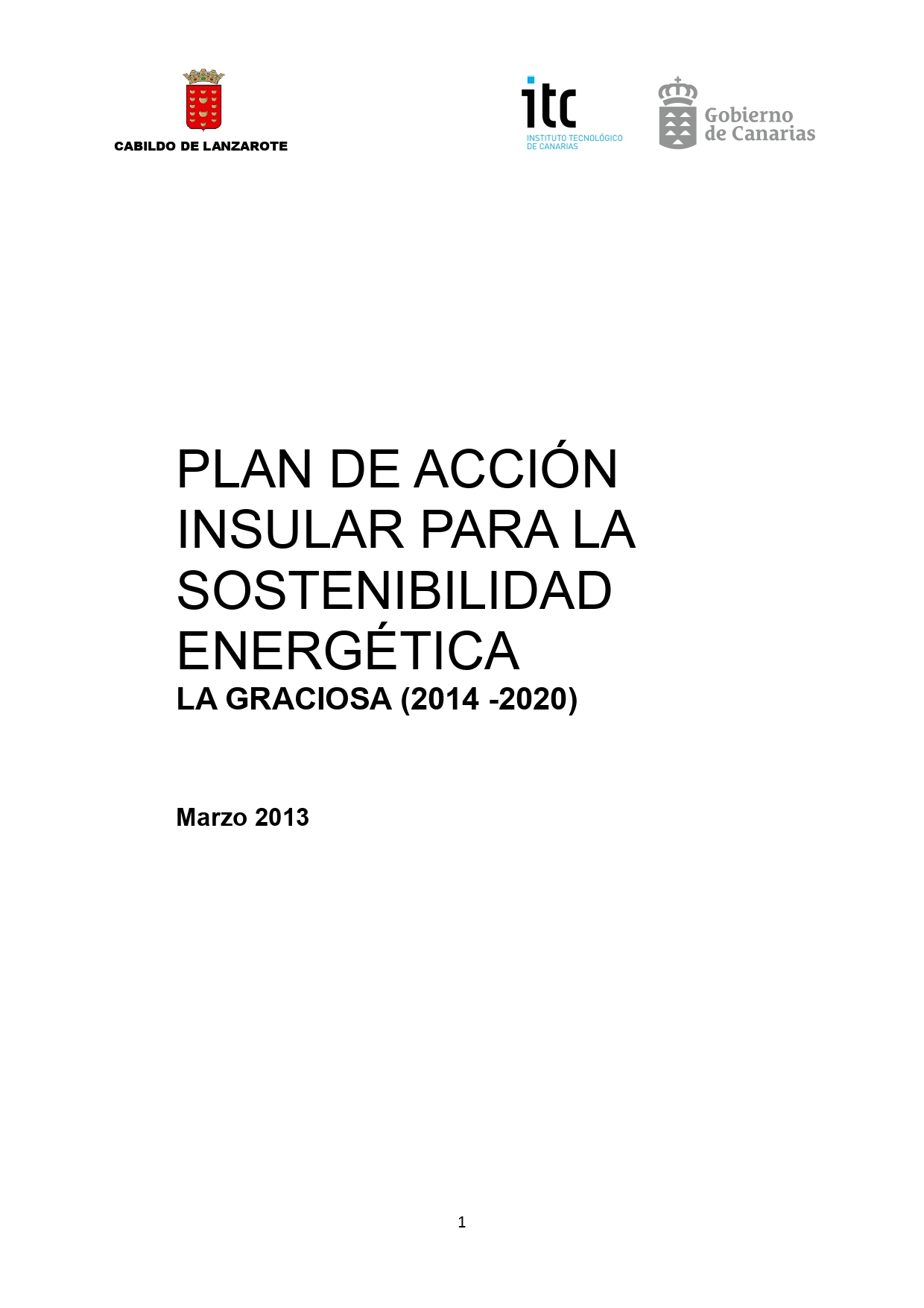 Plan de Acción Insular para la Sostenibilidad Energética para La Graciosa (2012-20)